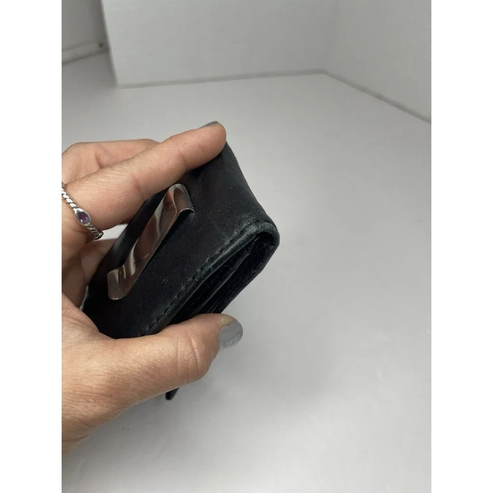 Tasso Elba Men's Black Lambs Leather Bifold Wallet